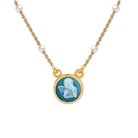 Blue Agathe Guardian Angel Kids Necklace