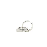 White Gold 16.5MM Huggie Earrings