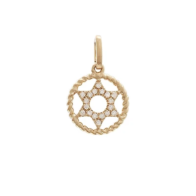 Star of David Circle 10MM Pendant