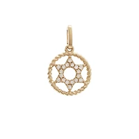 Star of David Circle 10MM Pendant