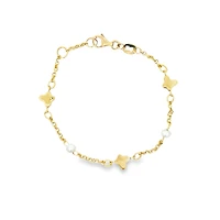 Butterfly and Pearls Baby Bracelet