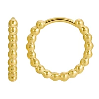 Beaded 11MM Huggie Earrings
