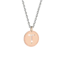 Rose Gold Plated T Initial Necklace