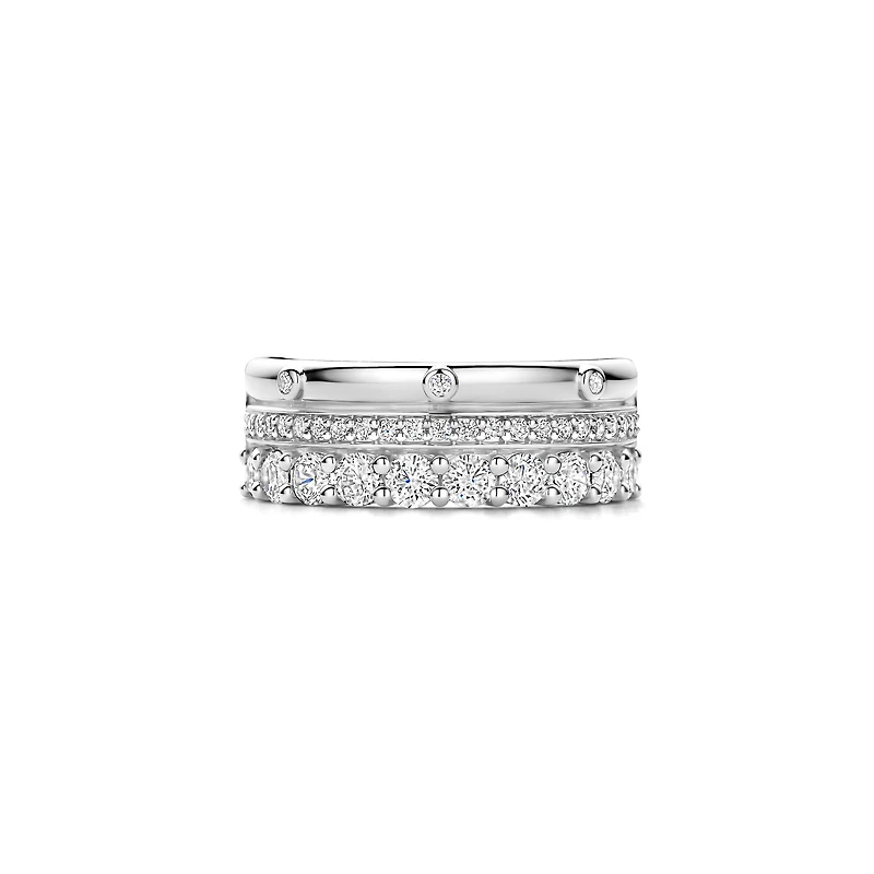 Horizons Three Layer Silver Ring