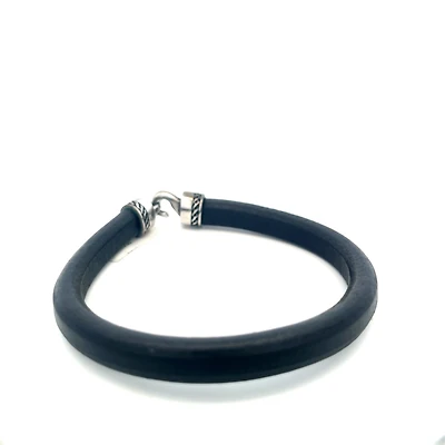 Blue Leather Bracelet