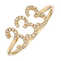 Custom Diamond Numbers Ring