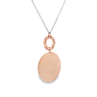Double Circle Pendant Necklace