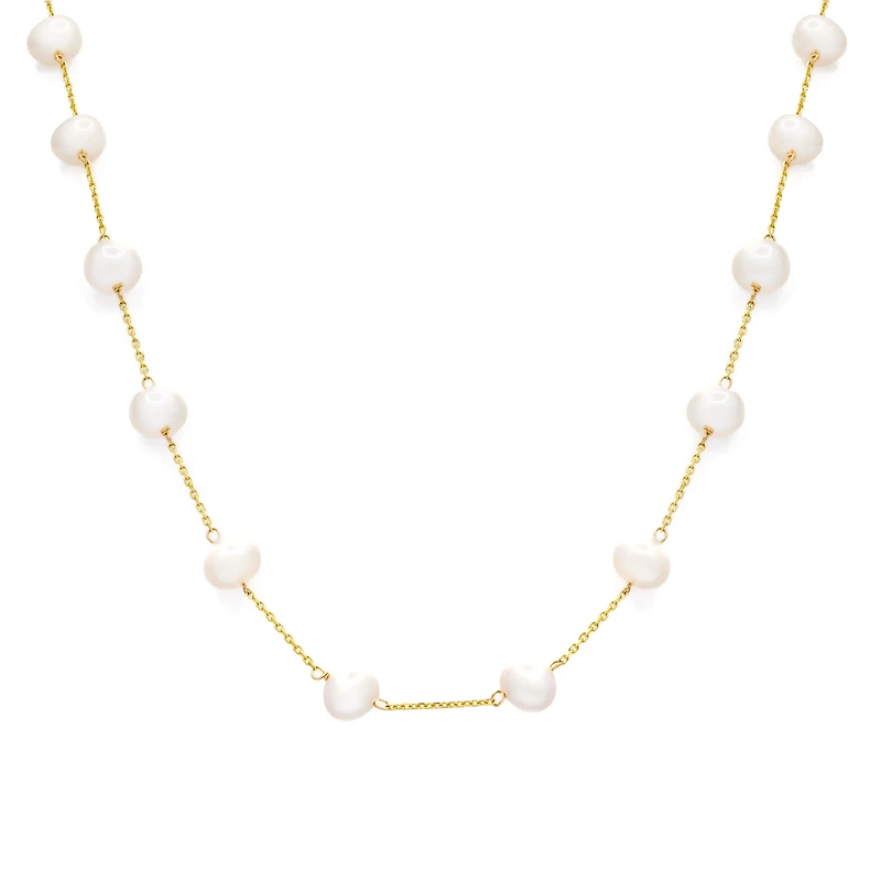 7MM Pearl Stations 18'' Necklace
