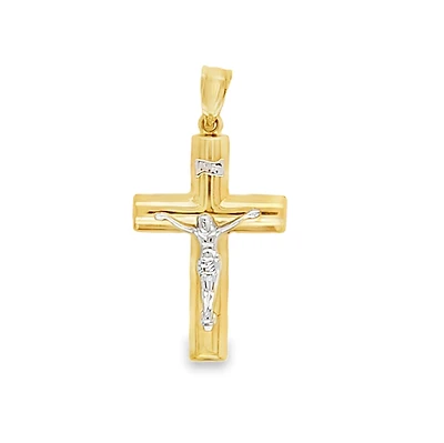 Crucifix Two Tone 30MM Pendant