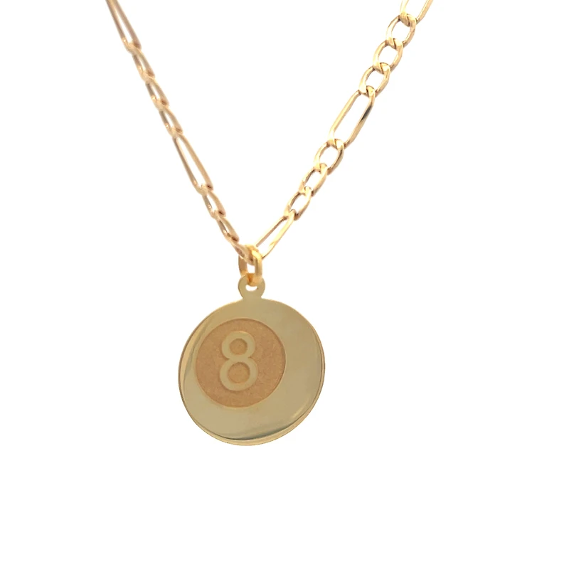 Pool Ball Pendant 14K