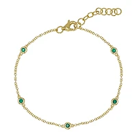 Emerald By the Yard Bezel Set Bracelet