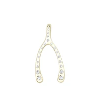 Wishbone Pendant with Natural Diamonds
