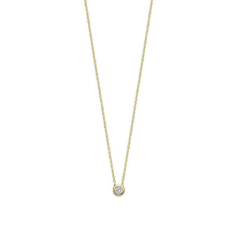 Solitaire Dot Golden Necklace