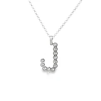 Initial J Pendant with Swarovski Elements