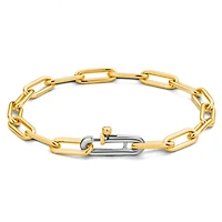 Paperclip Link Golden Bracelet