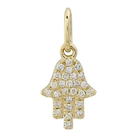 Mini Hamsa Diamond Pendant 8MM