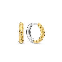 Box Chain 14MM Golden Huggie Earrings