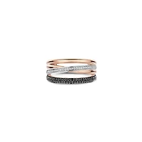 Crossover Black/Rose Ring