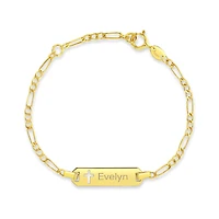 Engravable Cutout Cross Kids Valentino Bracelet