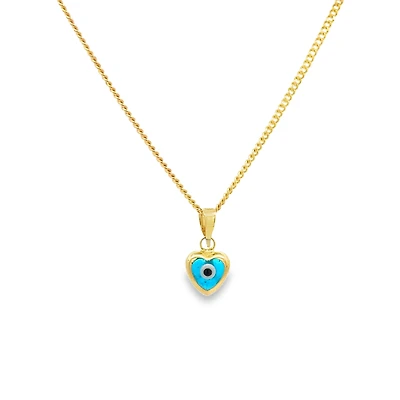Glass Eye Heart Pendant