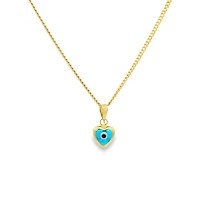 Glass Eye Heart Pendant