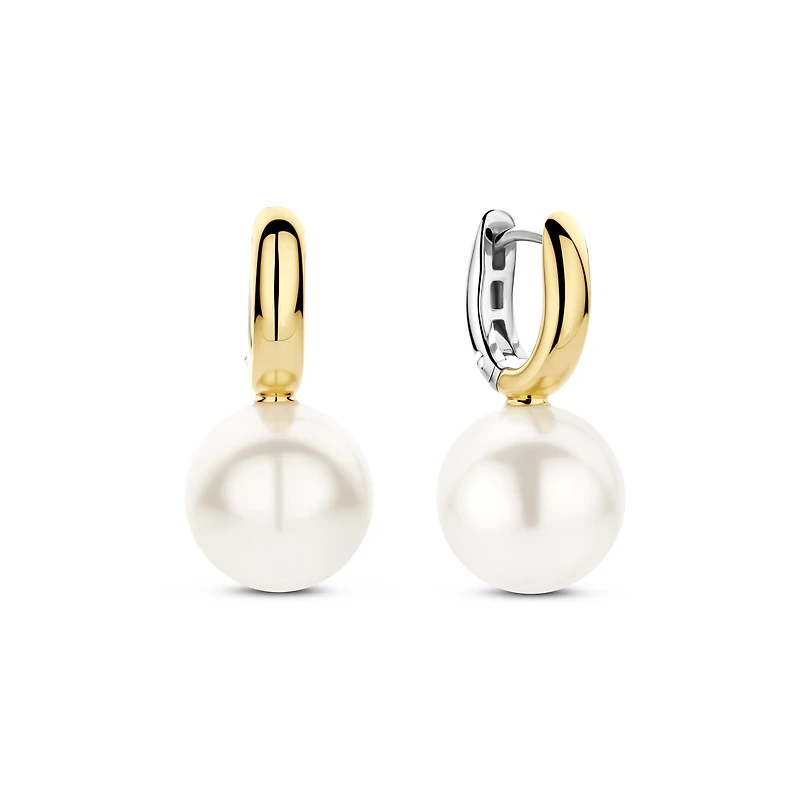 Two Tone Pearl Earrings
