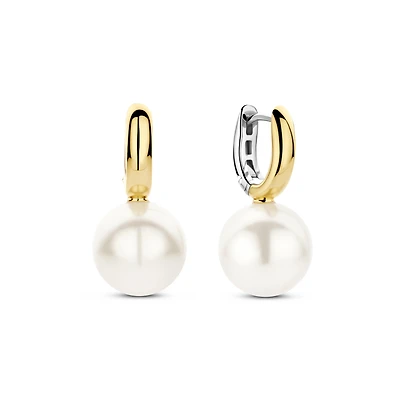 Two Tone Pearl Earrings