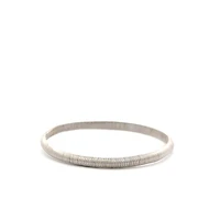 Textured Silver Bangle Bracelet