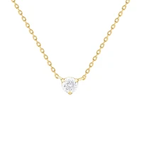 .16CT Diamond Solitaire Prong Set Necklace