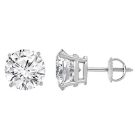 1.0CT Round Cut Diamond Solitaire Stud Earrings