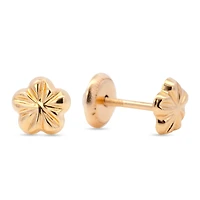 Textured Flower Stud Earrings