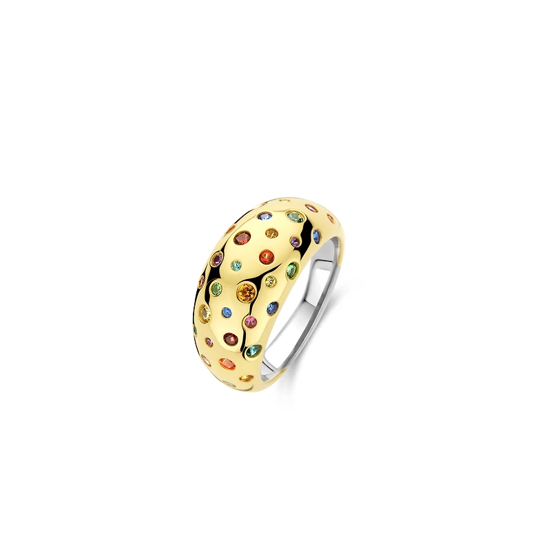 Harmonious Rainbow Wide Ring