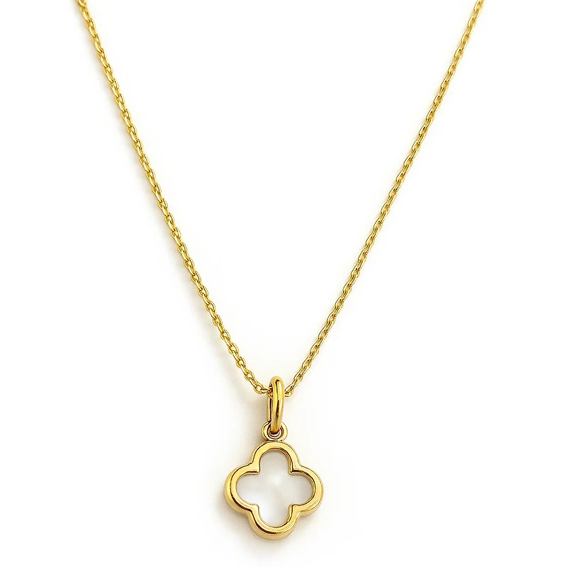 Mother Pearl Clover 6MM Necklace
