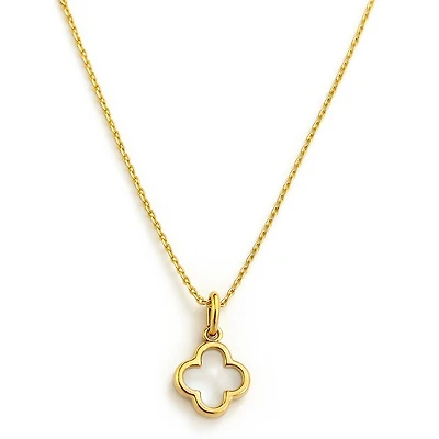 Mother Pearl Clover 6MM Necklace