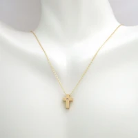 Diamond Center Cross Necklace