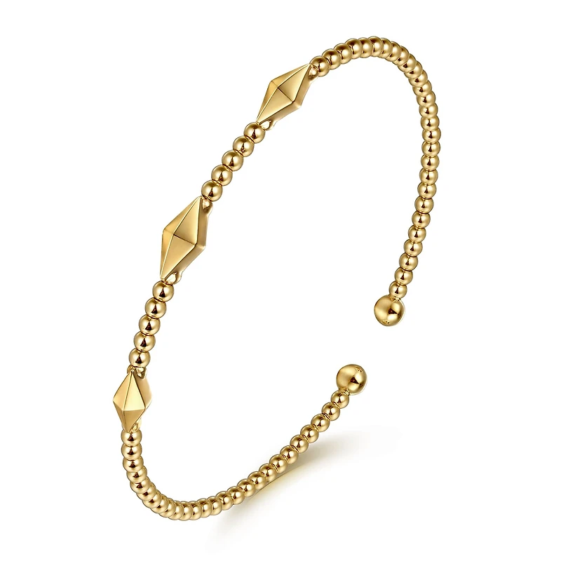 Pyramid Beaded Bangle Bracelet