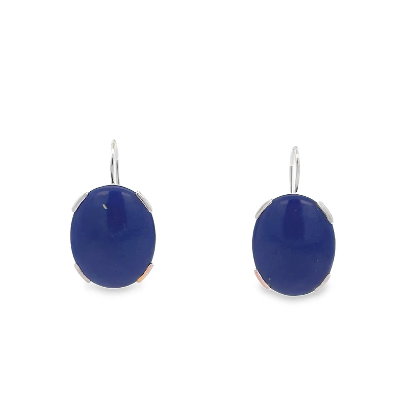 Oval Lapis Lazuli Earrings