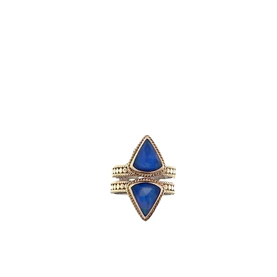 Blue Lapis Triangle Ring (Size 5)