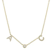 Custom Two Initial Diamond Necklace