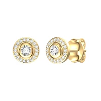 .08CT Diamond Stud Earrings with Halo