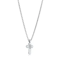 Zirconia Steel Cross 18 inch Chain