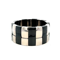 Aura Black Ceramic and White Gold Bracelet