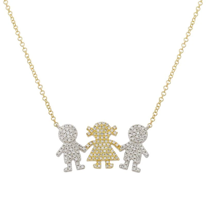 Boy-Girl-Boy Diamond Necklace