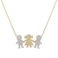 Boy-Girl-Boy Diamond Necklace