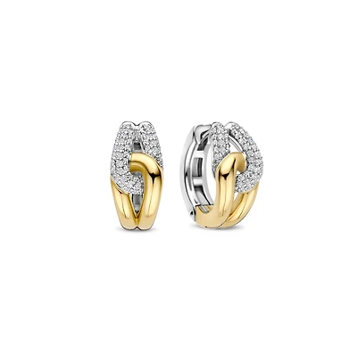 Bonds Two Tone Huggie Earrings