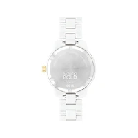 Bold Verso 39MM White Ceramic Watch