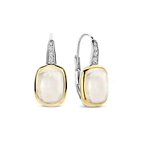 Milky Quartz Facetted Earrings