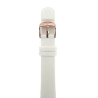18MM White Silicone Strap with Rose Buckle