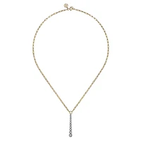 Vertical Gradient Diamonds Bar Necklace