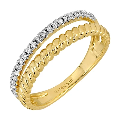 Mixed Double Diamond Ring